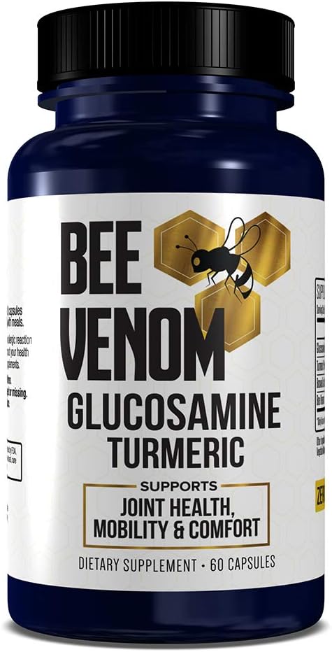 GenRestore: Bee Venom Dieetsupplement - Glucosamine Kurkuma Blend, verbetert de gezamenlijke gezondheid, mobiliteit en comfort supplement - Extra sterkte pillen - Natuurlijke gezondheid Complex 