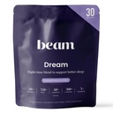 Beam Dream Sleep Powder, L-Theanine, Apigenin, Reishi en Magnesium, derde partij getest natuurlijke slaaphulp & slaapsupplement voor diepe slaap, ontspanning en herstel, natuurlijke slaapondersteuning, 30 porties