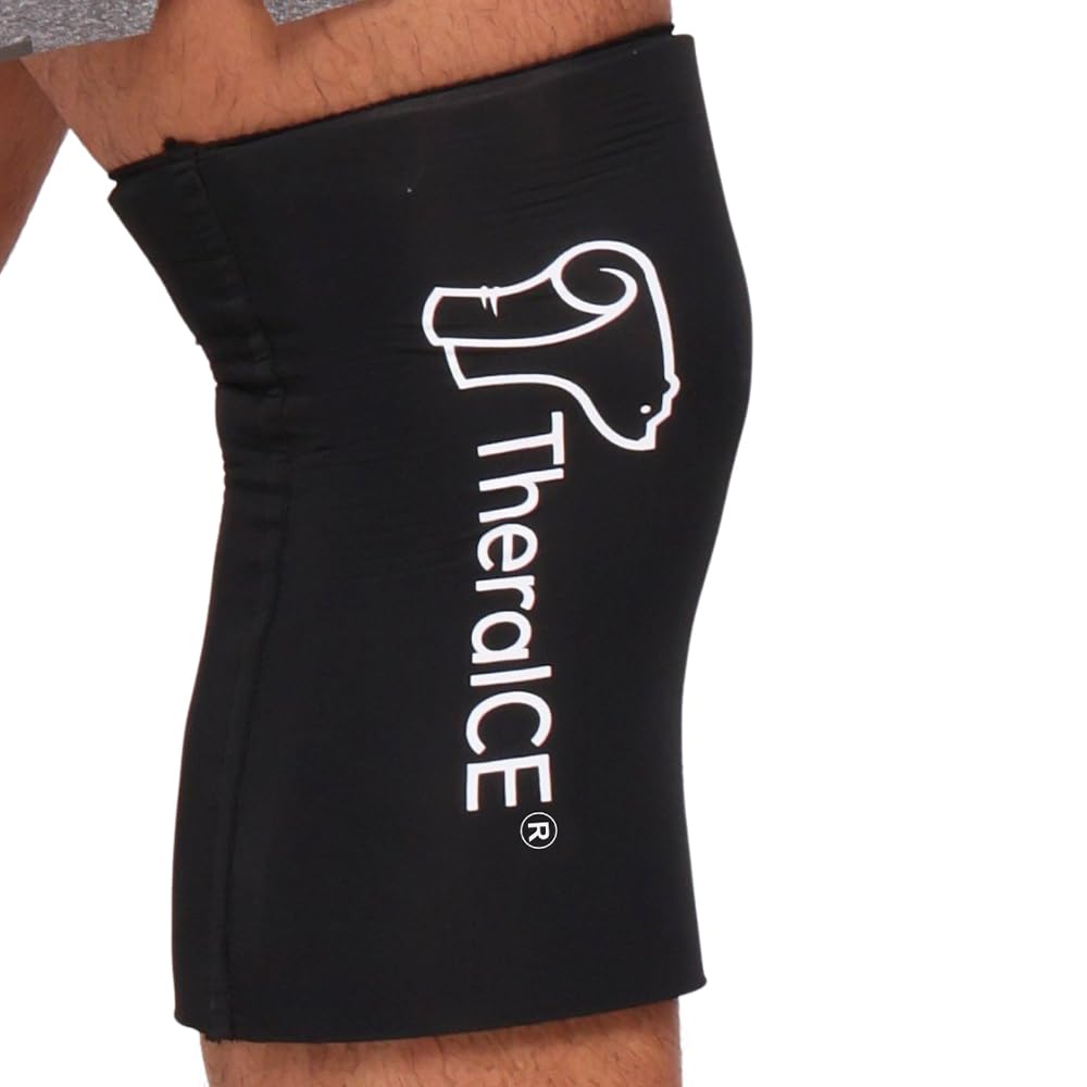 TheraICE Knie Ice Pack Wrap Compression Sleeve for Injuries, Herbruikbare Gel Cold Packs Brace Ook voor Elbow, Enkel & Calf - Flexibele Cold Wrap Herstel voor Meniscus, ACL, MCL Pain Relief