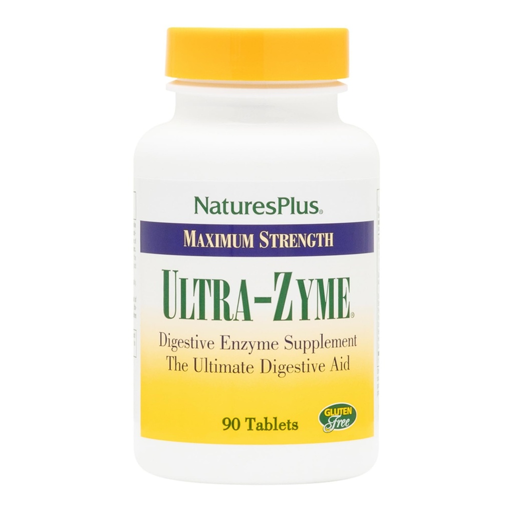 NaturesPlus Ultra-Zyme - 90 comprimés - Supplément enzymatique pour soutenir une digestion saine - Sans gluten - 45 portions