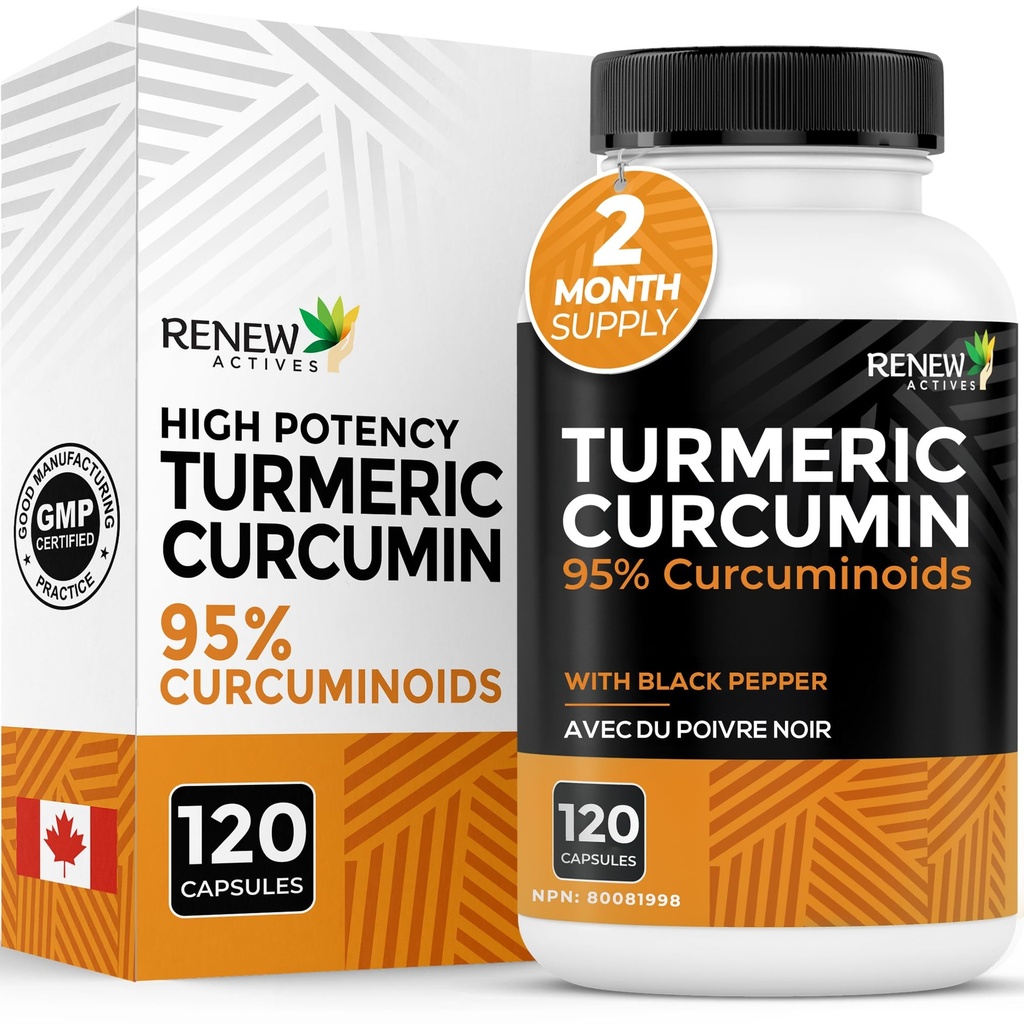 Vernieuwen Actives Kurkuma Curcumin met zwarte peper 