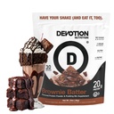 Dévotion Nutrition poudre de protéines Brownie Batter – 20g Whey Isolate & Casein Protein Blend – Pas d'ajout de sucre, faible teneur en glucides, sans gluten, céto-friendly, 1g MCT, casher – 2lb Pouch