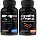 NutraChamps Omega 3 Huile de poisson et enzymes digestives