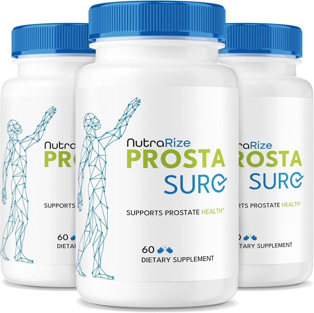 NutraRize (3 Pack) Capsules Prostasure - Pilules Prosta Sure officielles pour la chaleur de la prostate, toute la formule de soutien naturel pour plus de contrôle et de bien-être général, Pastillas Review (180 Capsules)