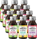 Teaonic Wellness Shots - Variety Pack: Relax, Revive, Detox Shots, USDA-Certified Biologische Wellness Shots, 12 Pack, 2 Fl. Oz Elk