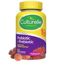 Culturelle Daily Probiotic Gummies for Women & Men, Berry Flavor, 52 Count, Naturally-Sourced Daily Probiotic + Prebiotic for Digestief Health, Non-GMO & Vegan
