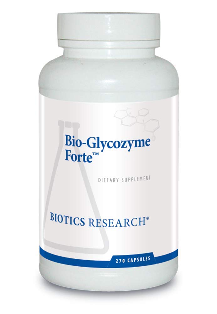 Recherche en biotique Bio Glycozyme Forte Multivitamine pour le soutien glycolytique, Vanadium, Zinc, Chrome, Manganèse, Inositol, Catalase, Métabolisme sain et Homocysteine 270 Capsules