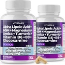 Sciatica nerve Health Support - Sciatic nerve Supplement Capsules with Folic Acid, Pea, Glucosamine, MSM, Vitamine B Complex, Alpha Lipoic Acid 300mg - Made in USA (60 Count (Pack of 2))