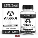 ARDES 2 SoftGels, 500 mg Vitamine C, 400 IE Vitamine E, 10 mg Luteïne, 2 mg Zeaxanthine, 80 mg Zink, 2 mg Koper - Ondersteunt Ooggezondheid - 240 Mini SoftGels (Vier maanden Levering)