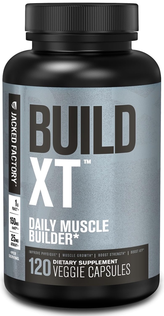 Ge Jacked Factory Build-XT Daily Muscle Builder & Performance Enhancer - Muscle Building Supplement for Musclear Strength & Growth 