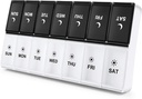 DNYING Extra Large Pill Organizer 2 fois par jour, XL Weekly Pill Box 2 par jour, AM PM Pill Case, Day Night Pill Container 7 jours, Vitamine Case deux fois par jour