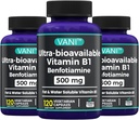 2 in 1 Verbeterde formule: vitamine B1 met Benfotiamine 500 mg, vetoplosbaar supplement van vitamine B-1, 500 mg - 120 capsules (3)