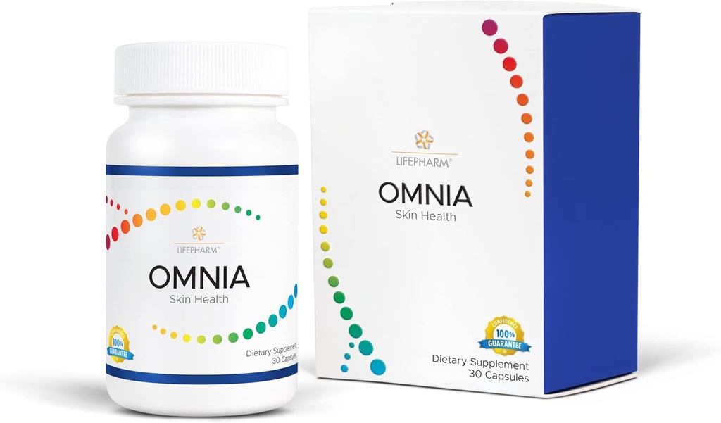 Omnia - huid, haar en nagels supplement - Triple Acting Complex voor een gezonde en stralende huid - beschikt over een natuurlijke blend van vitaminen, mineralen, collageen en andere superfoods - 30 capsules