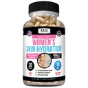 Kaya Naturals Huidhydratatie Vitaminen - Vrouwelijke Pillen - Huidvergroter Capsules - Hydratatie Booster voor vrouwen - Bevordert verhoogde energie, Mood & Uithoudingsvermogen - Vermindering in droogheid - 30 Veggie Capsules