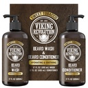 Viking Revolution Baard Wash en Baard Conditioner voor mannen met Argan Oil en Jojoba Oil - Baard Softener en Versterker Baard Care Baard Shampoo en Conditioner met Baardolie (17oz, Sweet Tobacco)