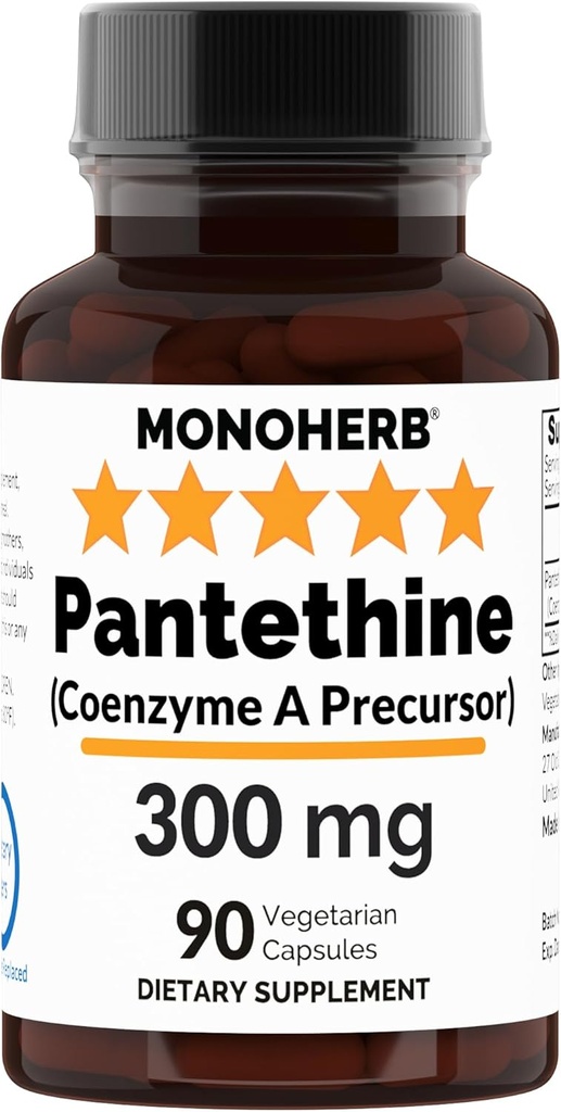 MONOHERB Pantetine 300 mg per capsule - 90 Vegetarische capsules