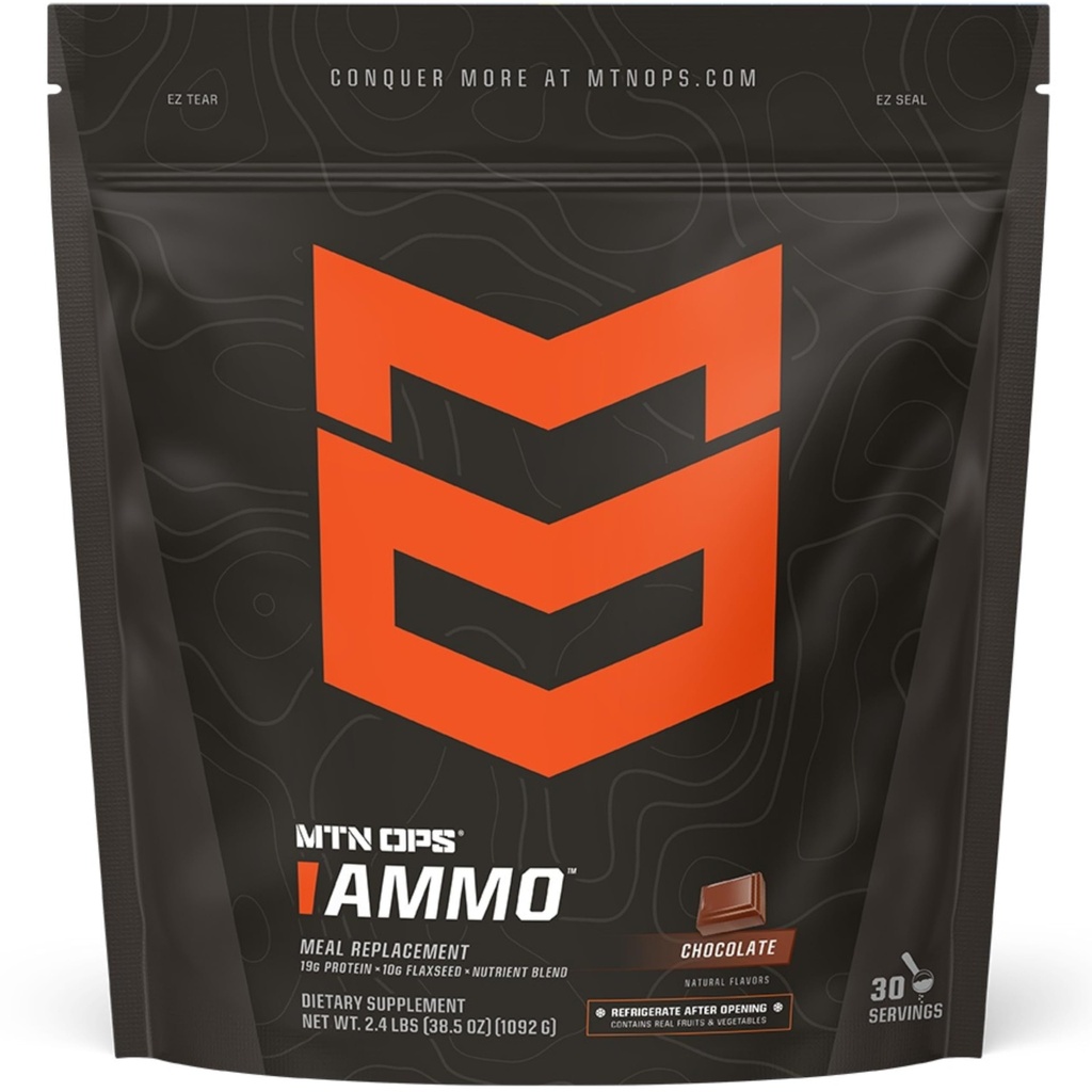 MTN OPS Ammo Proteïne Poeder Maaltijd Vervangingsshake voor Lean Muscle Building, Chocolate Flavor, 28 porties