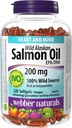 Webber Naturals Wild Alaska Salmon Oil, 200 Mg, 220-Count