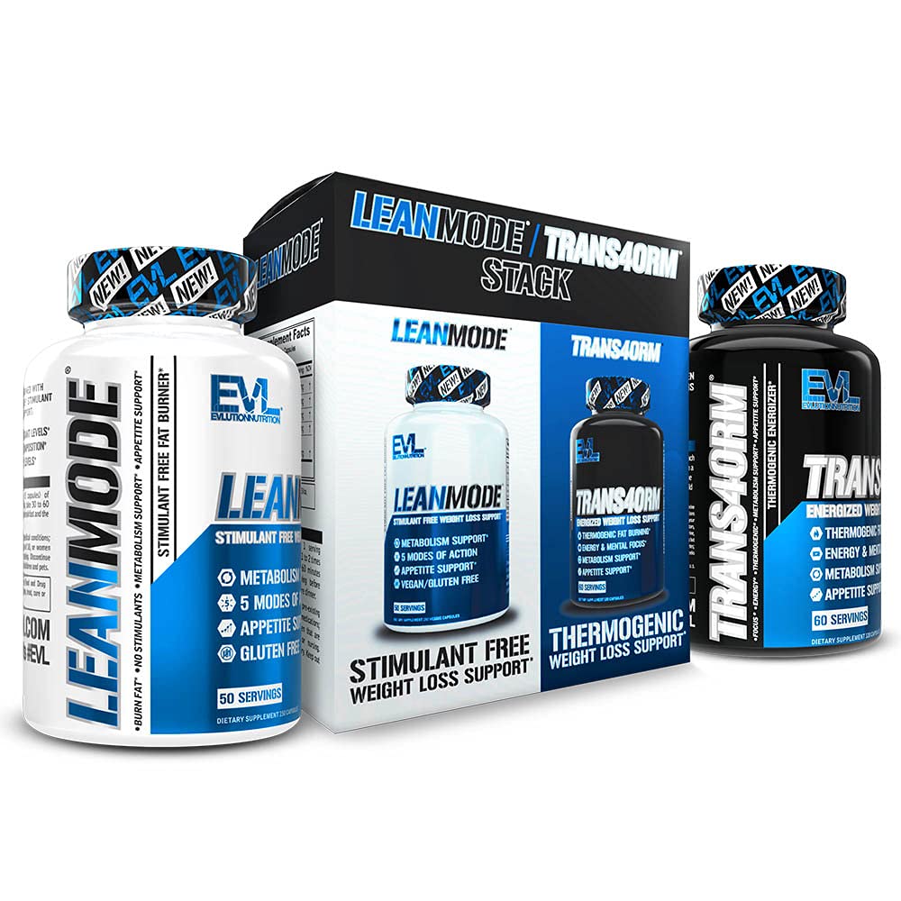 EVL gewichtsverlies ondersteuning Stack - Trans4orm Thermogenic Fat Burner & Metabolisme ondersteuning Pillen met Green Coffee Bean Extract en Forskolin Plus LeanMode Non-Stimulant