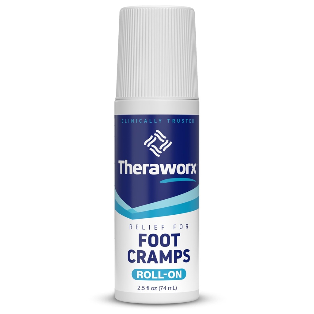 Theraworx Relief for Foot Cramps, Fast-Acting Foot Cramp Relief Roll-On - 2.5 Oz - 1 Telling