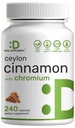 Ceylan Cinnamon avec Chrome 1000mcg, 240 capsules