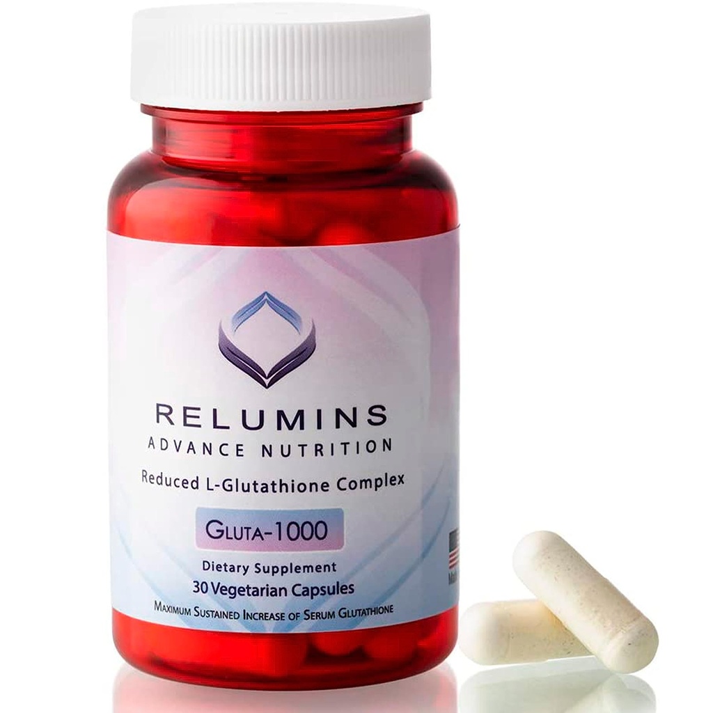 Relumins L-Glutathione Supplement Complex -Summer Glow Wellness - Advanced Reduced Glutathione 1000mg with Alpha Lipoic Acid for Smoother & Brighter Skin, Made in USA - 30 Caps