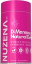 Nuzena D-Mannose + 1000mg met Cranberry 150mg, Verpakking van 60 Natural Defense Urinary Tract Ondersteuning Capsules met Hibiscus Flower 100mg en Dandelion Root 100mg per portie van 2 Capsules