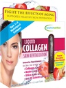 Nutrition appliquée Revitalisation de la peau de collagène liquide - 10 tubes liquides - Collagène, Biotine et Silice - Fraise tropicale et parfum Kiwi - 10 portions