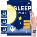 72 Pack slaappatches voor volwassenen Extra sterkte, Eenvoudig toe te passen slaap Patch met Valeriaan & Melatonine Patches, Lange-Lasting Night voor mannen en vrouwen