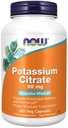 NOW Foods, Kalium Citroen 99 mg, Ondersteunt Electrolyte Balance en Normale pH*, Essentiële Minerale, 360 Veg Capsules