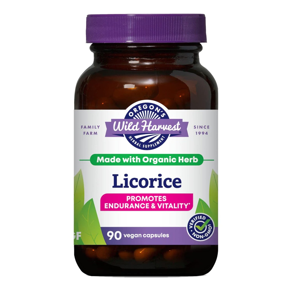 Oregon's Wild Harvest Biologische Licorice Root Capsules, 90 Tellen
