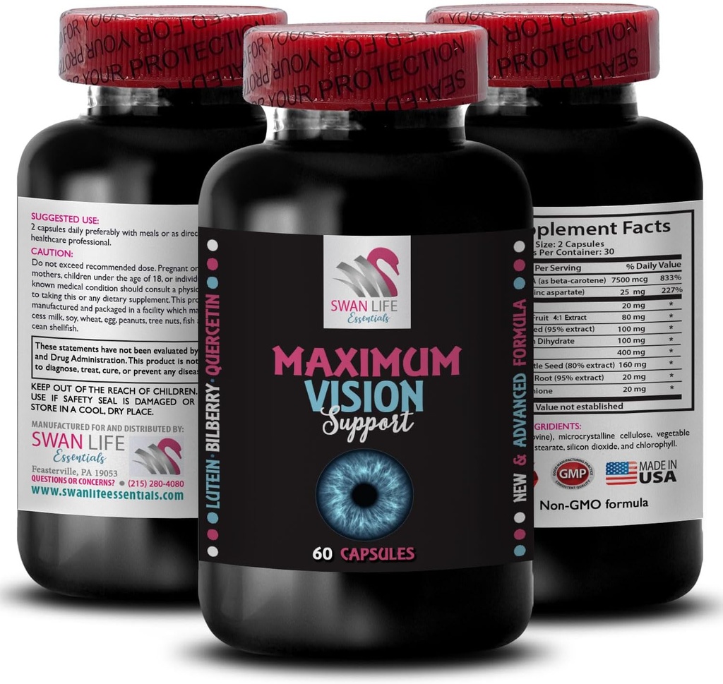 Clearer details - EYE VISION SUPPLEMENT - Vision clearness, Focus lens, Sharp images, Crisp focus, Pure perceptie, Heldere details, Focusvoordeel, Beter beeld, Vivid vision 1 Bottle 60 Capsules