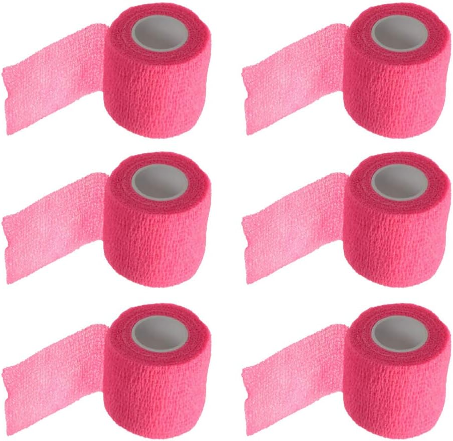ESUPPORT 2 Inches X 5 Yards Zelfdragend Cohesive Wrap Bandages Kleefwonden Sterke elastische eerste hulp Tape voor Sport Pols Enkel 6 Tel.