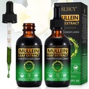 Mullein Leaf Extract Drops voor Longen,120ML Natuurlijke Mullein Leaf Drops Supplement Long Reiniging voor Immune en Respiratory Health Ondersteuning voor Rokers