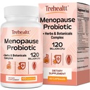 Menopauze supplementen voor vrouwen, 120 miljard CFU Probiotic, 13-in-1 Kruiden & Botanicals Complex, voor Hormone Menopauze, Hot Flashes, Nachtzweet, Mood Swings, Slaapstoornissen, Veganistisch, 60 Capsules
