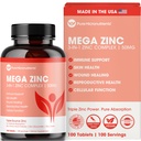 Mega Zink Supplement, 50mg, 3-in-1 Zink Complex, 100 tabletten - Pure Micronutriënten
