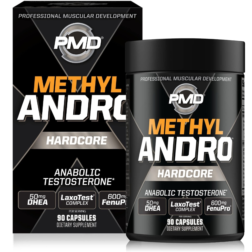 PMD Sports Methyl Andro met DHEA versterkt Testosteron voor Lean Muscle Growth and Strength Gains-Weightlifting and Workout Performance-Dieet Supplement (90 Vegetarische Capsules)