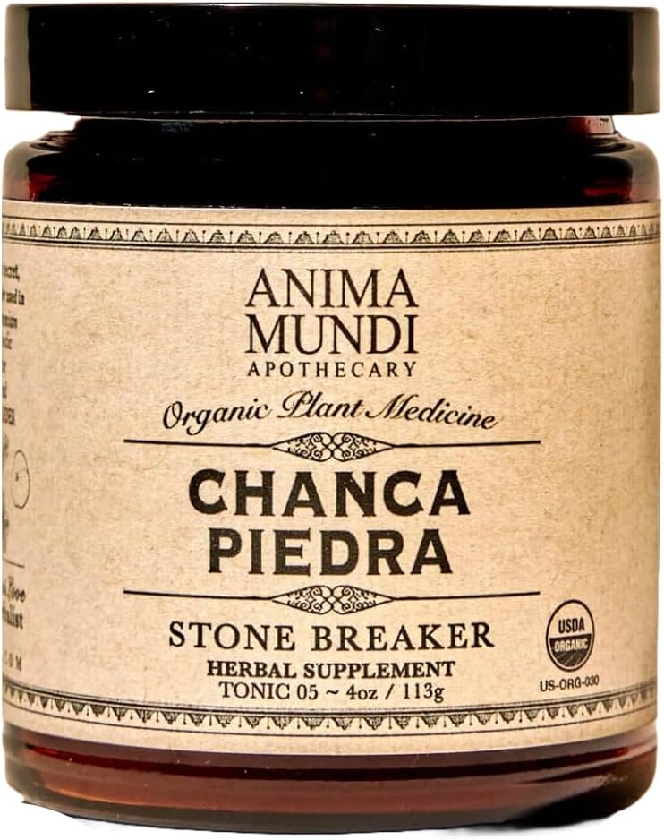 Anima Mundi Apothicary Stone Breaker Chanca Piedra Poudre pour Thé - Extrait de Chanca Piedra Wildcrafted - Support de nettoyage du foie, de la vésicule et du rein (4oz / 114g)