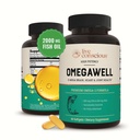Live Conscious OmegaWell Omega 3 Fish Oil - 2000mg Capsules: Heart, Brain, & Joint Support - 800 mg EPA 600 mg DHA - Sustainablely Sourced - Softgels - 30 Day Supply