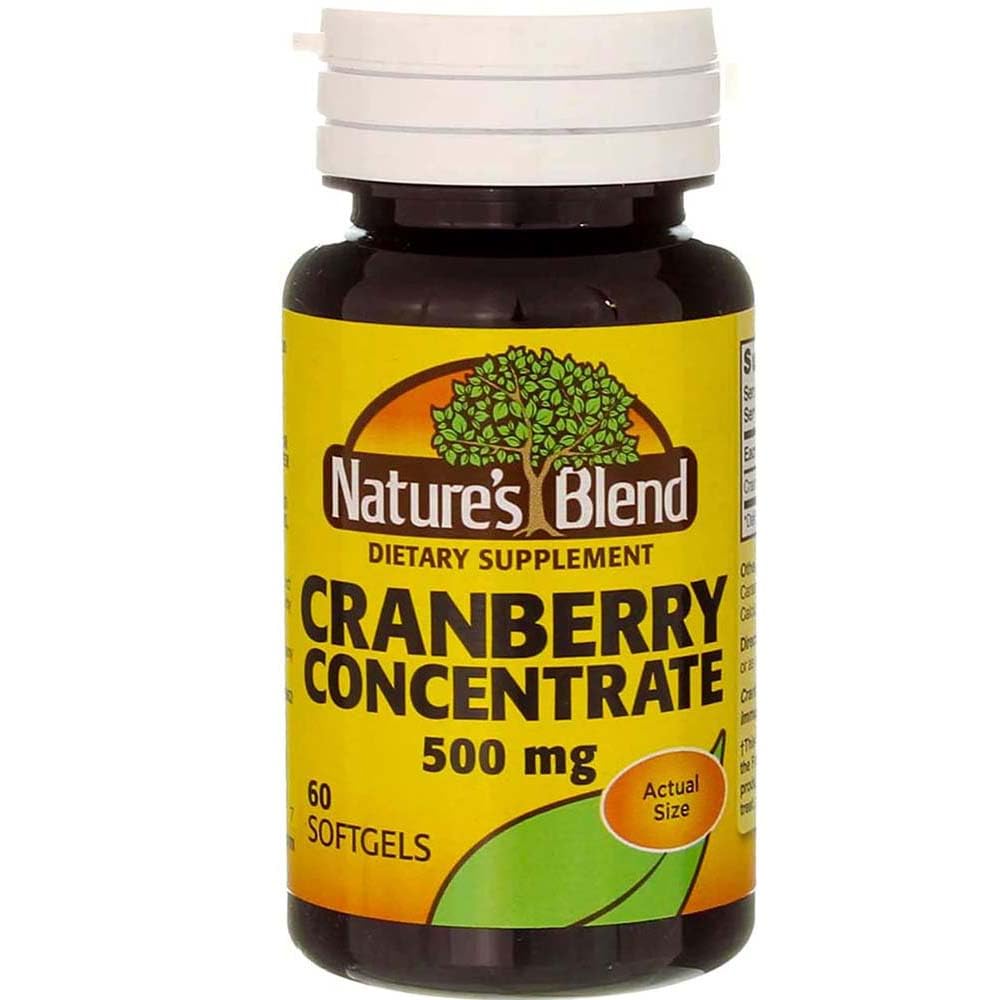 Nature's Blend Cranberry Concentrate 500 mg Zachte Gels - 60 ct, Verpakking van 3