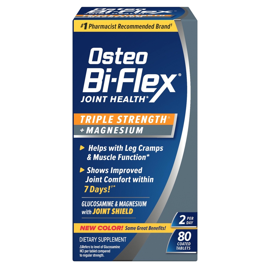 Osteo Bi-Flex Triple Sterkte Joint Supplement met Glucosamine & Magnesium, Glutenvrij, 80 tabletten