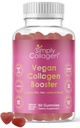 Simpelweg Collageen® Vegan Collageen Booster Gummy's voor vrouwen en mannen - Bevordert jeugdige en mooie huid, haar, nagels en wimpers - Belangrijkste Aminozuren en antioxidanten met biotine, vitamine A, C, & E