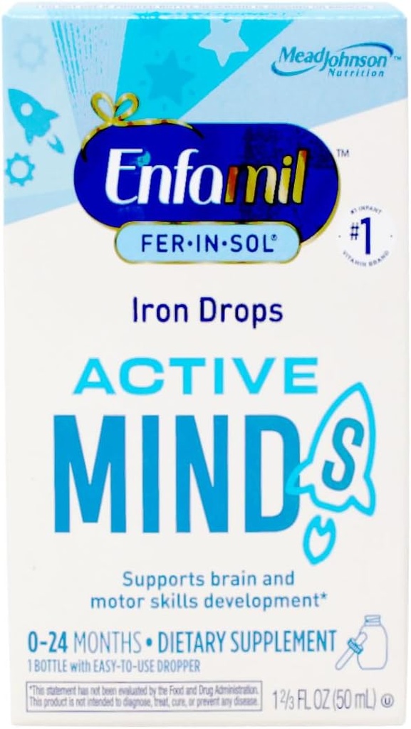 Enfamil Fer-In-Sol suppléments de fer gouttes pour les nourrissons et les enfants, 15 mg , 1,67 fl oz (50 ml)