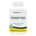 NaturesPlus Source de pouvoir vital Adolescents - 180 comprimés végétariens - Adolescents multivitamines avec minéraux et aliments entiers pour la concentration mentale, booster l'énergie - Sans gluten - 90 portions