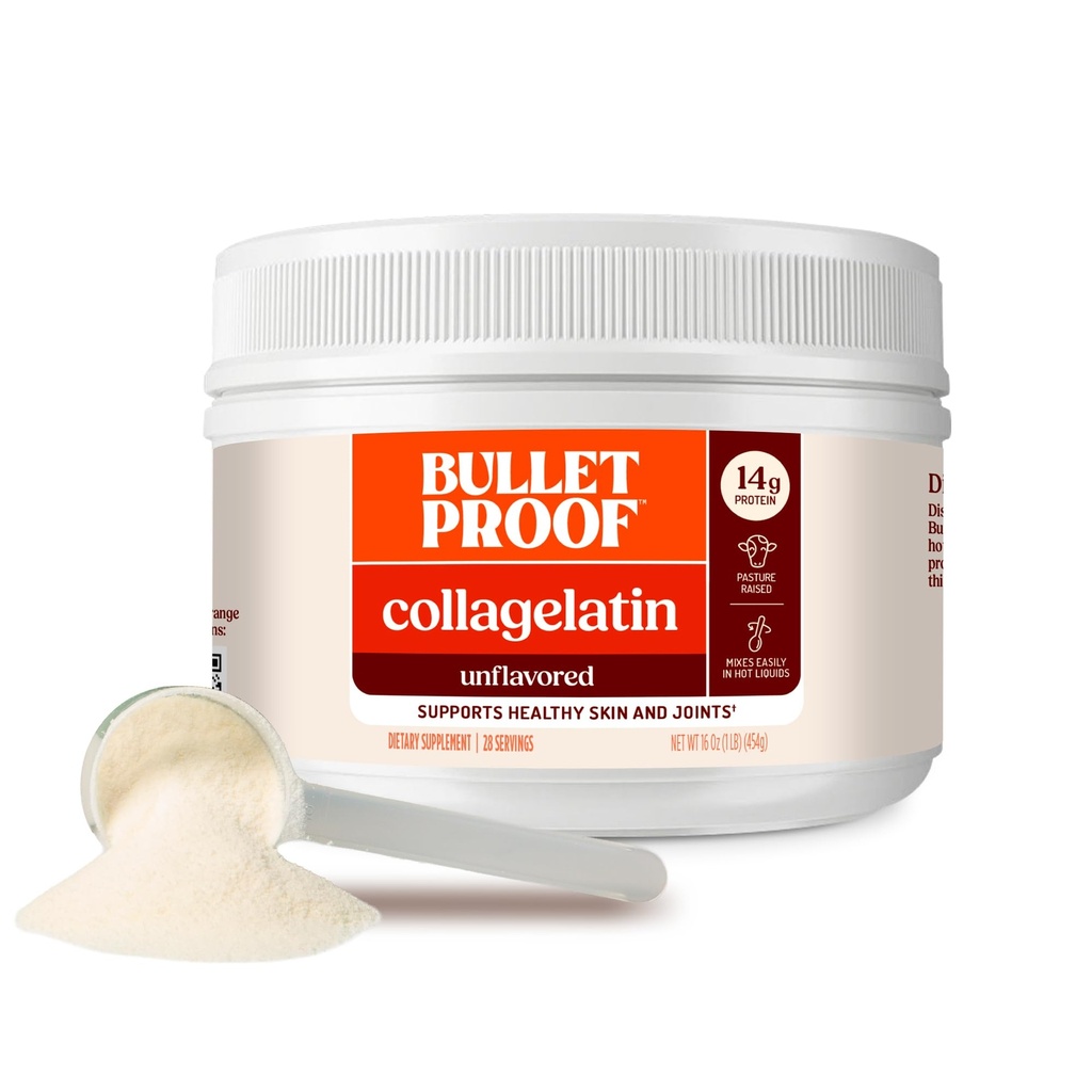 Kogelvrij CollaGelatin, Gelatine Verbeterd met Collageen Proteïne, Perfect voor de Keto en Paleo Dieet Recepten (16 Ounces)