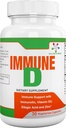 Spectra Vitamines Imune D Support supplémentaire avec l'immunoline, la vitamine D3, le zinc pour les hommes, les femmes adultes et les aînés, recommandé pour l'année, 30 capsules,