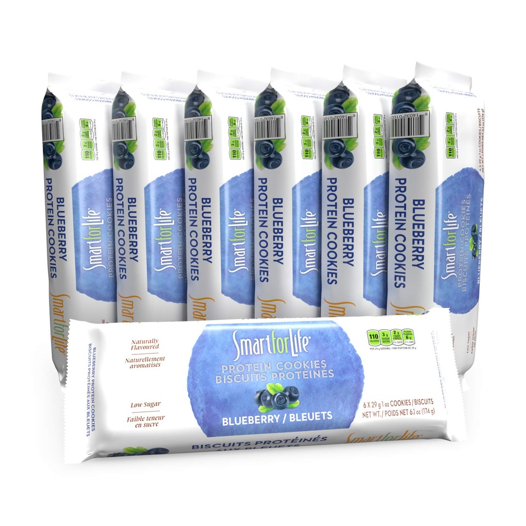 Slim voor het leven Blueberry High Protein Cookie Diet - 1 week aanbod - Low Carb Snacks - Low Carb Cookies Maaltijden Vervanging - High Fiber Cookies - On-the-Go Healthy Snacks