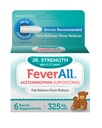 Feverall Enfants Suppositoires d'acétaminophène 6 Suppositoires rectales 325mg Chaque analgésique / Réducteur de fièvre. Sans parabène, sans colorant artificiel ou d'autres conservateurs. 6-12 ans