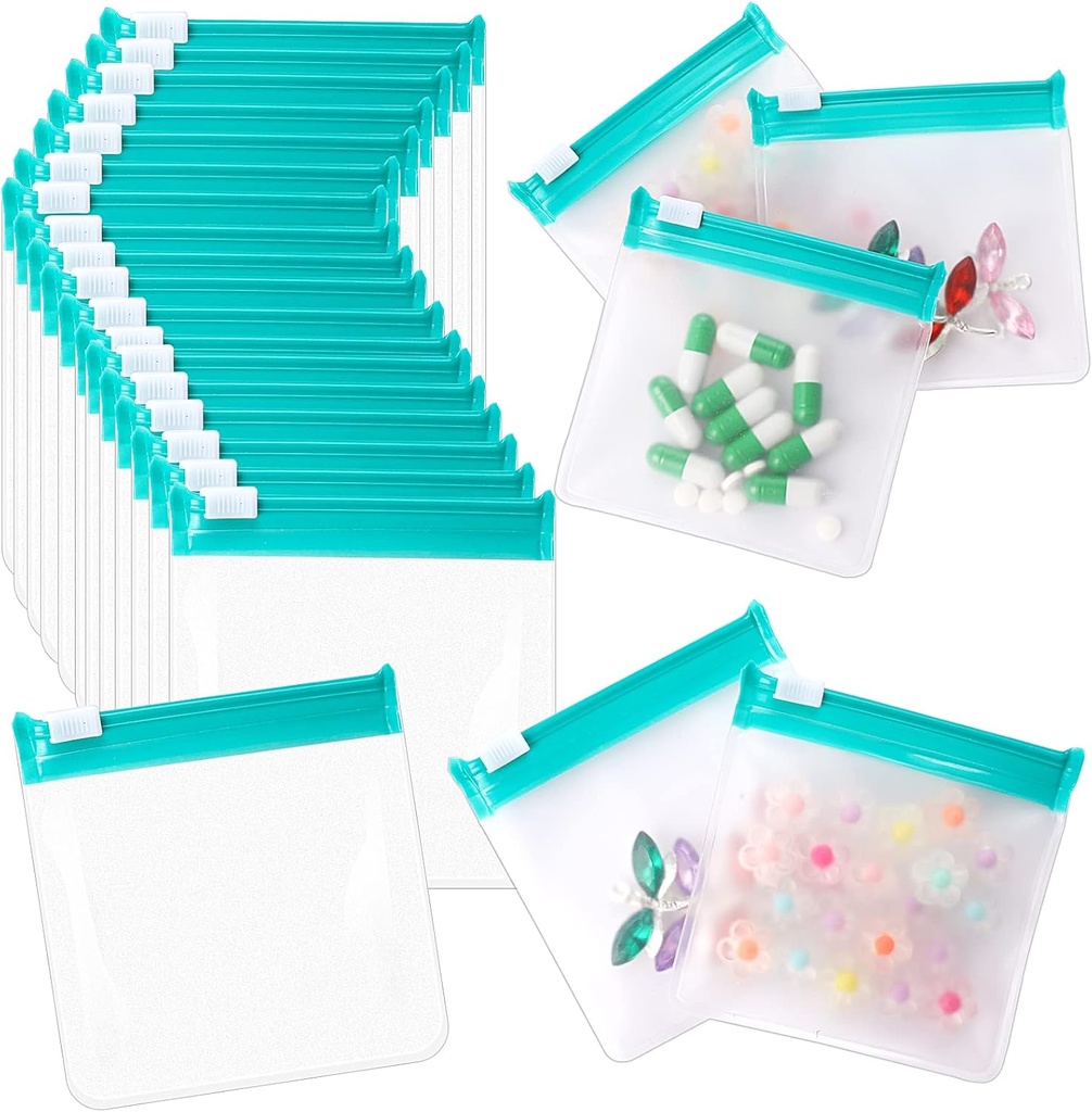 24 Stuks Reizen pil Pakjes Pill Pouch Tassen Herbruikbare Zippered Medicine Bag Set Self sealing Clear Plastic Medicine Organizer met Slide Lock Maandag tot zondag pil Baggies voor pillen Kleine items Opslag