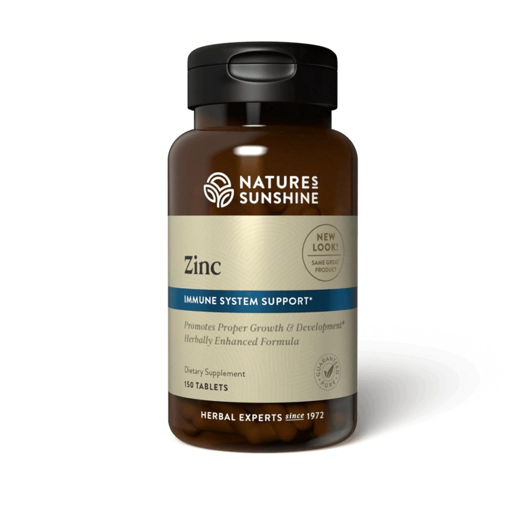 Nature's Sunshine Zink 25mg, 150 Tablets Helpt het immuunsysteem te versterken door 167% van de dagelijkse waarde van zink te leveren